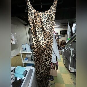ASOS Sleeveless Leopard Print Dress Size 0
